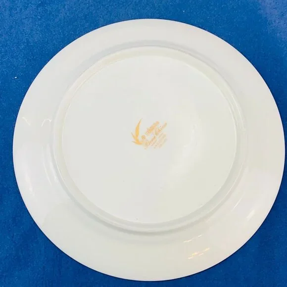 Mikasa EASTWIND Oriental Rust Floral Gold Trim Bone China Plates Place Set of 3 - Picture 3 of 9